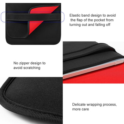 17 Inch Neoprene Laptop Lining Bag Horizontal Section Flap Clutch Bag(Black) - 15.6 - 17 inch by buy2fix | Online Shopping UK | buy2fix