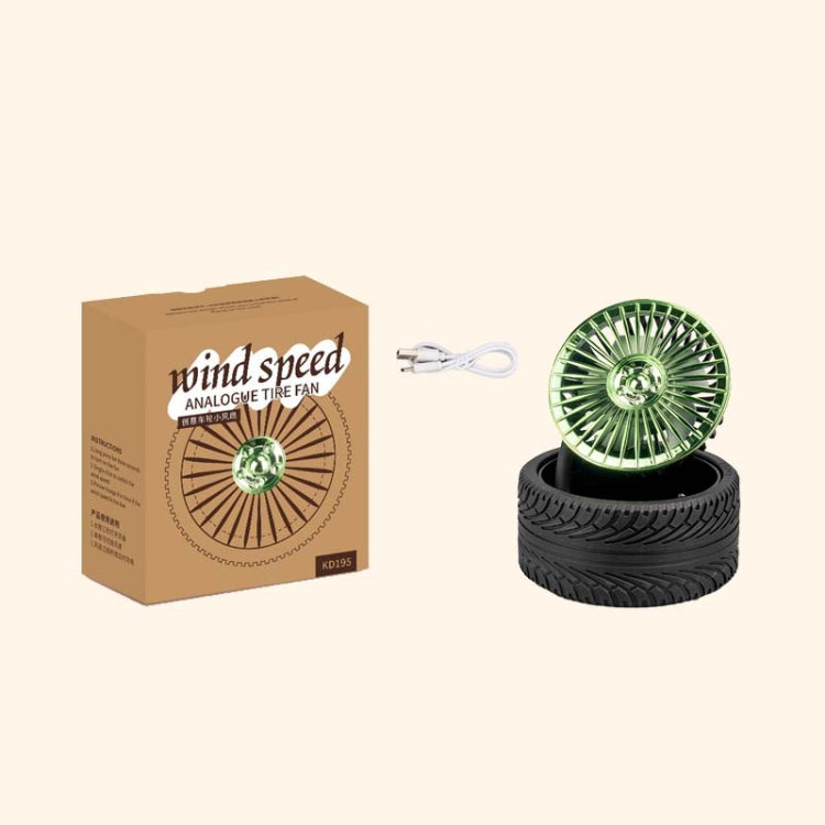 KD195 Electroplating Modification Small Fan Retro Wheel Fan(Green) - Consumer Electronics by buy2fix | Online Shopping UK | buy2fix