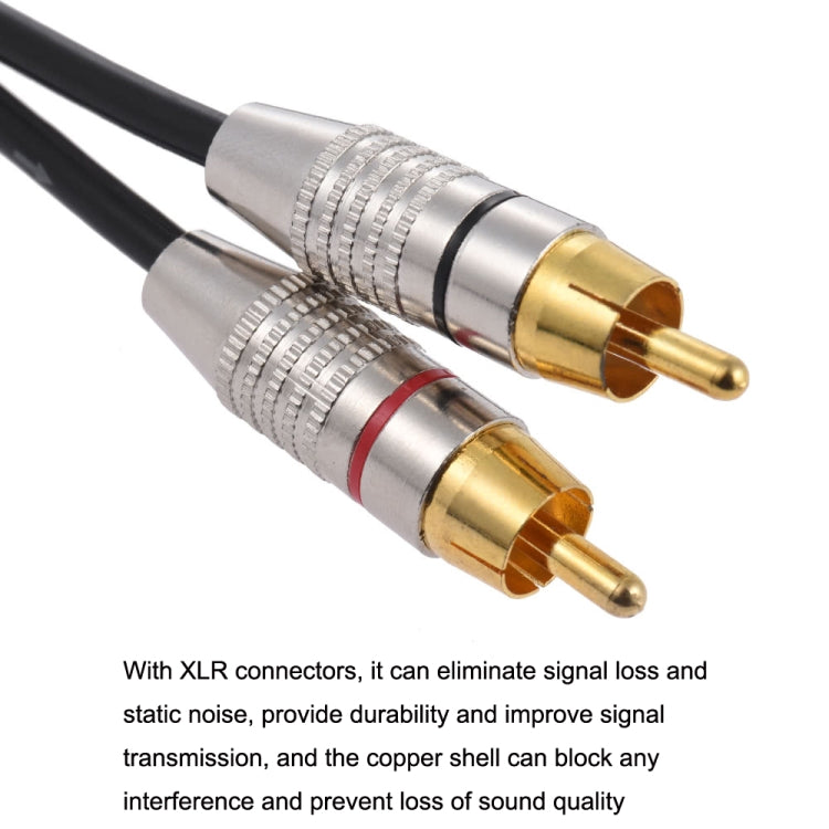 XLR Female To 2RCA Male Plug Stereo Audio Cable, Length: 3m - Consumer Electronics by buy2fix | Online Shopping UK | buy2fix