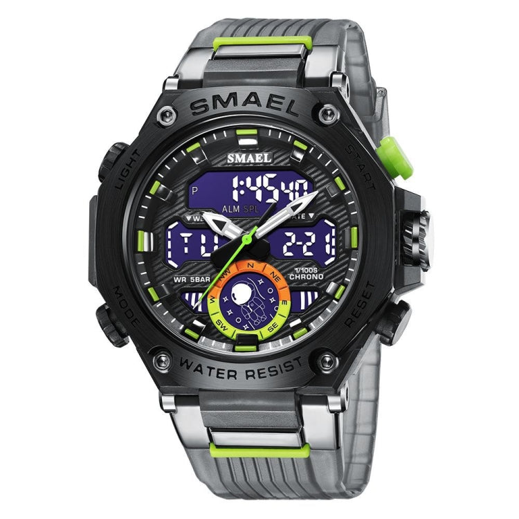 SMAEL 8069 Outdoor Multifunctional Waterproof Sports Alloy Luminous Watch(Gray) - LED Digital Watches by SMAEL | Online Shopping UK | buy2fix