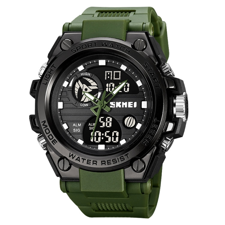 SKMEI 2031 Multifunctional Outdoor Waterproof Chronograph Men Sports Watch(Army Green) - Silicone Strap Watches by SKMEI | Online Shopping UK | buy2fix