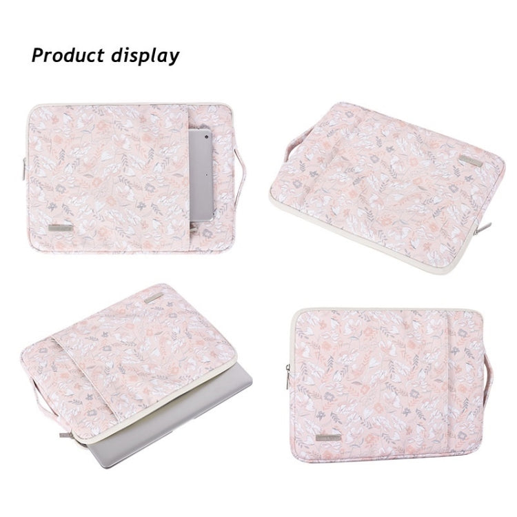 G4-89  PU Laptop Case Tablet Sleeve Bag with Telescoping Handle, Size: 12 Inch(Light Pink) -  by buy2fix | Online Shopping UK | buy2fix