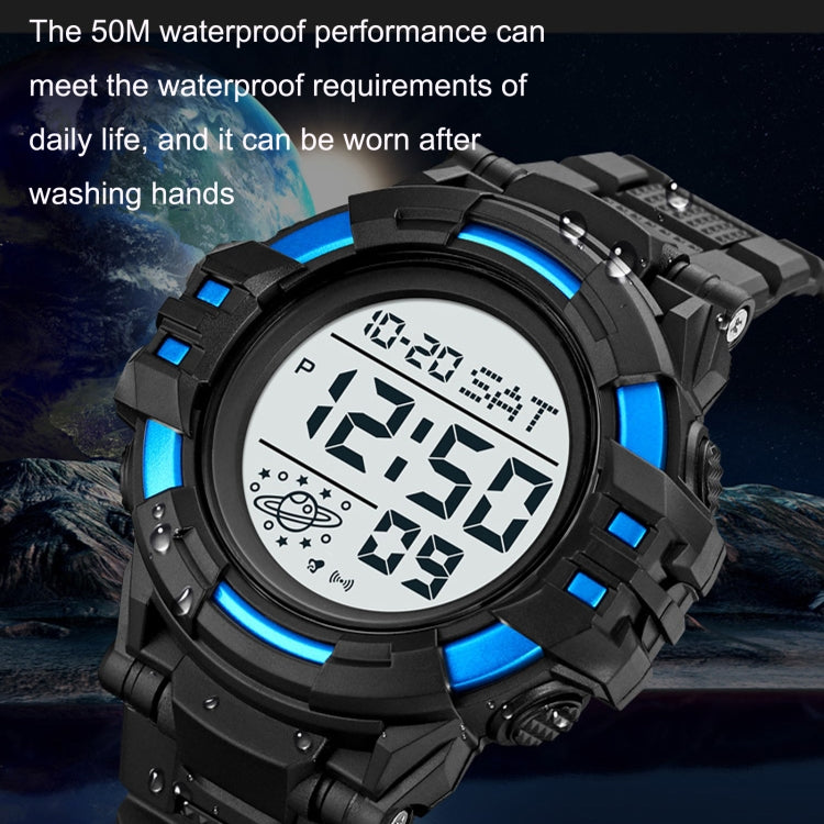 SKMEI 2003 Multifunctional Back Light Sports Watch Mens Countdown Date Alarm Clock Watch(Blue Black Machine) - LED Digital Watches by SKMEI | Online Shopping UK | buy2fix