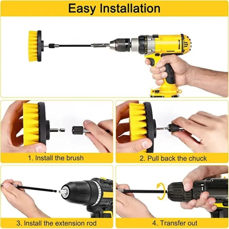 WRS-DS19 9 in 1 Electric Drill Crevice Cleaning Brushes Car Wash Tools Set(9pcs/set) -  by buy2fix | Online Shopping UK | buy2fix