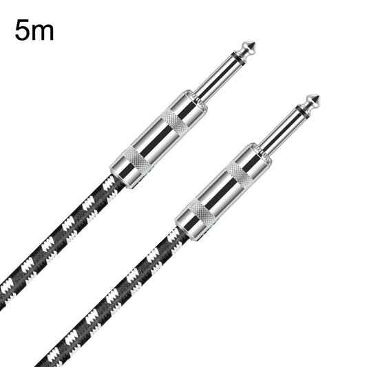 5m 2 Straight Head 6.35mm Guitar Cable Oxygen-Free Copper Core TS Large Two-core Cable -  by buy2fix | Online Shopping UK | buy2fix