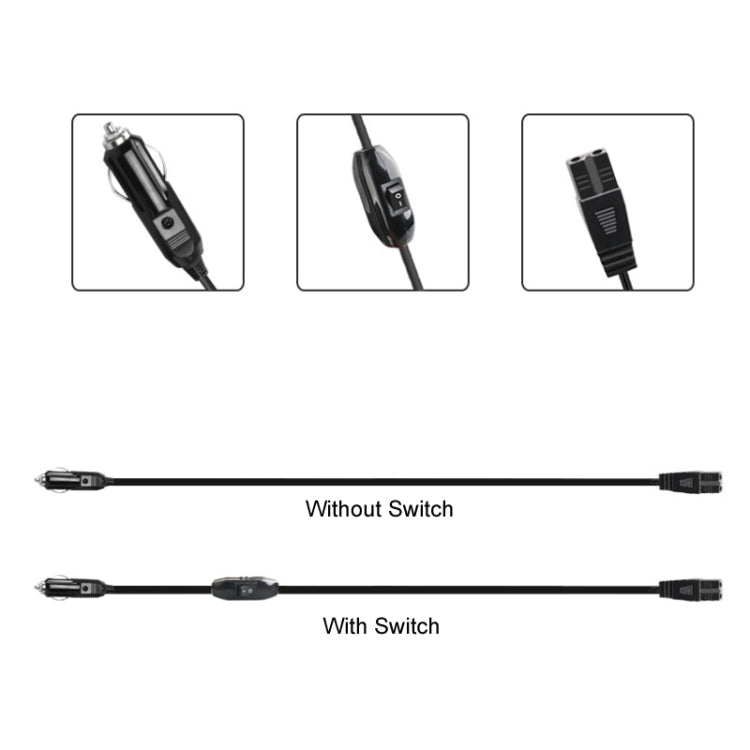 12V/24V Car Refrigerator Cable B Suffix Cigarette Lighter Plug Power Cord, Length: 4m Without Switch -  by buy2fix | Online Shopping UK | buy2fix