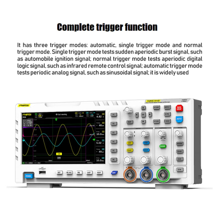 FNIRSI 1014D +P4100 Probe 2 in 1 Dual-channel 100M Bandwidth Digital Oscilloscope 1GS Sampling Signal Generator, US Plug - Digital Multimeter by FNIRSI | Online Shopping UK | buy2fix