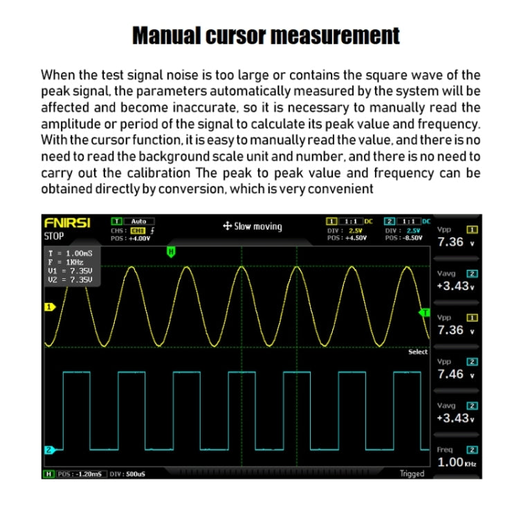 FNIRSI 1014D +P4100 Probe 2 in 1 Dual-channel 100M Bandwidth Digital Oscilloscope 1GS Sampling Signal Generator, US Plug - Digital Multimeter by FNIRSI | Online Shopping UK | buy2fix