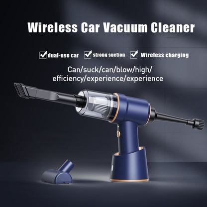 Small Wireless Charging Car Vacuum Cleaner Handheld High Power Vacuum Cleaner, Sort by color: 117CG-Black -  by buy2fix | Online Shopping UK | buy2fix