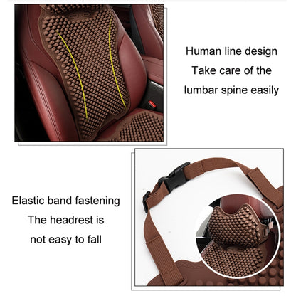 Silicone Car Seat Cushion Summer Breathable Cool Pad, Color: Rear Cushion Apricot -  by buy2fix | Online Shopping UK | buy2fix