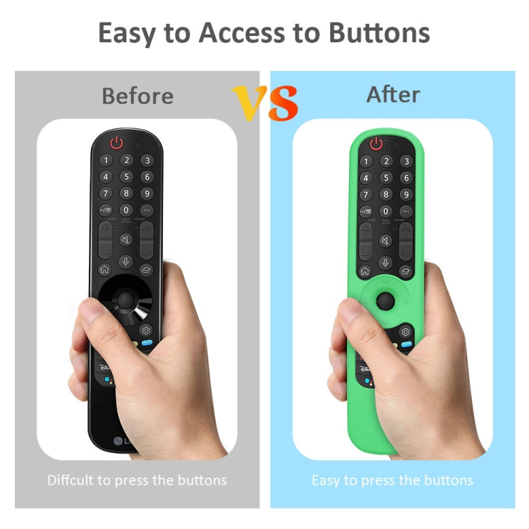 For LG AN-MR21GC / AN-MR21N / AN-MR21GA TV Remote Control Silicone Case(Luminous Blue) - Remote Control Covers by buy2fix | Online Shopping UK | buy2fix