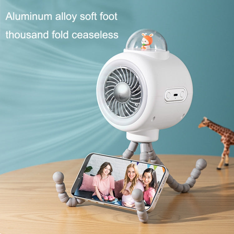 Baby Stroller Fan Home Mute Outdoor Cooling Portable Rabbit Octopus Fan Without Shake Head (White) - Electric Fans by buy2fix | Online Shopping UK | buy2fix