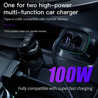 For DJI Mavic 3/Mini 2 RCSTQ 100W 2 In 1 Car Charger - Charger by RCSTQ | Online Shopping UK | buy2fix