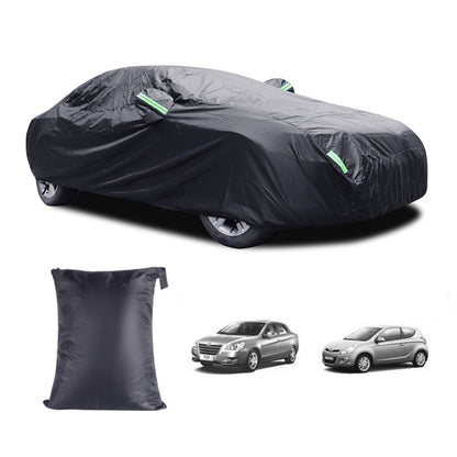 190T Silver Coated Cloth Car Rain Sun Protection Car Cover with Reflective Strip, Size: XXL -  by buy2fix | Online Shopping UK | buy2fix