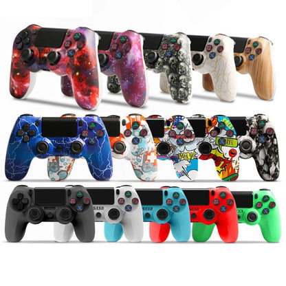 For PS4 Wireless Bluetooth Game Controller With Light Strip Dual Vibration Game Handle(Flame) - Gamepads by buy2fix | Online Shopping UK | buy2fix