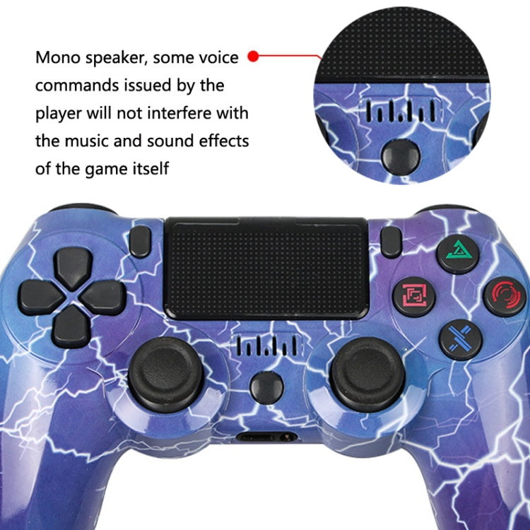 For PS4 Wireless Bluetooth Game Controller With Light Strip Dual Vibration Game Handle(Fantastic Purple) - Gamepads by buy2fix | Online Shopping UK | buy2fix