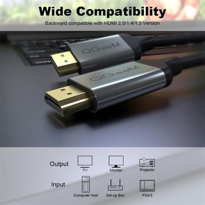 QGeeM QG-AV17 HDMI To HDMI Connection Cable Support 8K&60Hz 1m Length - Cable by QGeeM | Online Shopping UK | buy2fix