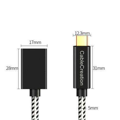 CC0316 0.5m Type-C / USB-C Male to Female Extension Cable Computer Phone Charging Cable(Black) - Cable & Adapters by buy2fix | Online Shopping UK | buy2fix