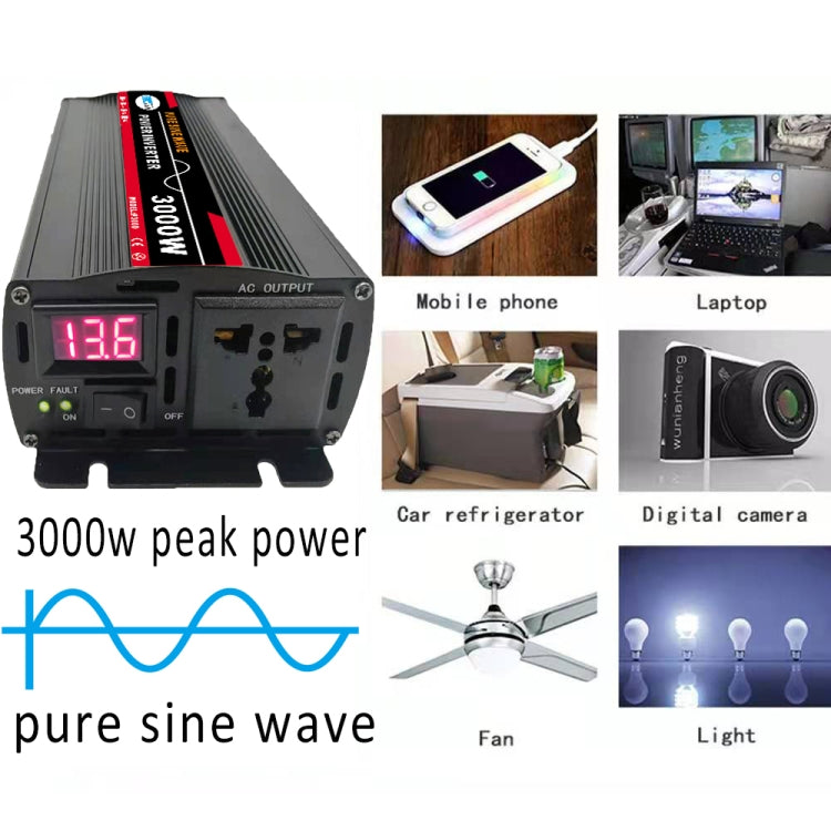 6000W 48V to 220V High Power Car Pure Sine Wave Inverter Power Converter - Pure Sine Wave by buy2fix | Online Shopping UK | buy2fix