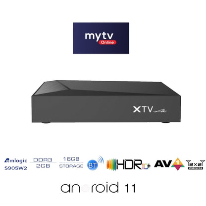 XTV Air 2GB+16GB Infrared Remote Control Version Mini HD 4K Android TV Box Network Set-Top Box Amlogic S905w2 Quad Core(UK Plug) - Amlogic S905 by buy2fix | Online Shopping UK | buy2fix