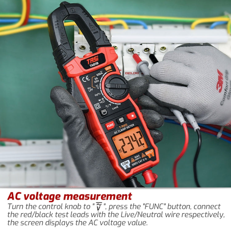 TASI TA811B Clamp Meter High Accuracy AC DC Voltage Ammeter - Digital Multimeter by TASI | Online Shopping UK | buy2fix