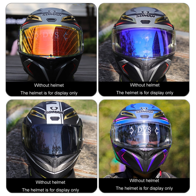 Motorcycle Helmet Lens with Anti-fog Spikes for SOMAN K1/K3SV/K5, Color: Light Tea - Helmets by buy2fix | Online Shopping UK | buy2fix