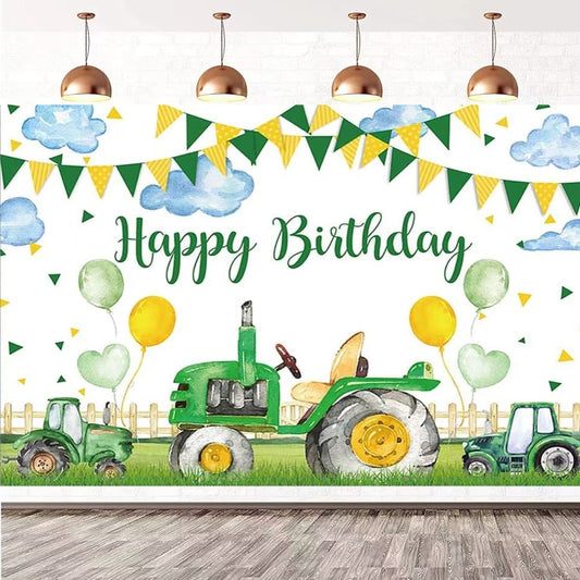 180x270cm Farm Tractor Photography Backdrop Cloth Birthday Party Decoration Supplies -  by buy2fix | Online Shopping UK | buy2fix