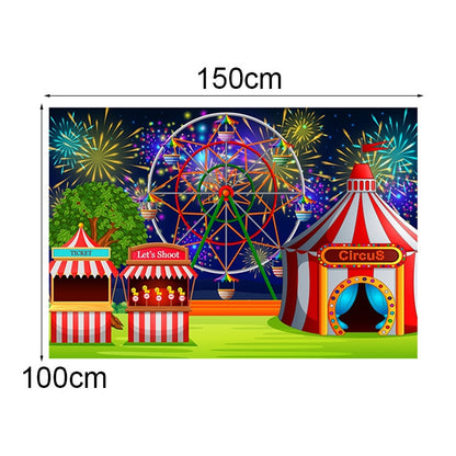 150 x 100cm Circus Amusement Park Ferris Wheel Photography Background Cloth(MDM07047) -  by buy2fix | Online Shopping UK | buy2fix