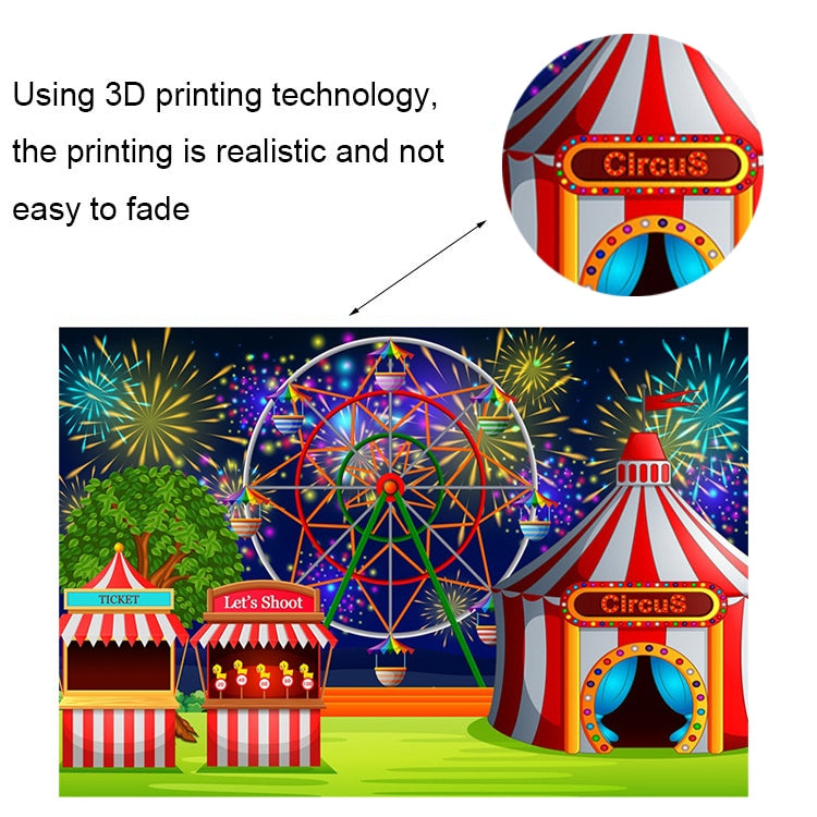 150 x 100cm Circus Amusement Park Ferris Wheel Photography Background Cloth(MDA08217) -  by buy2fix | Online Shopping UK | buy2fix