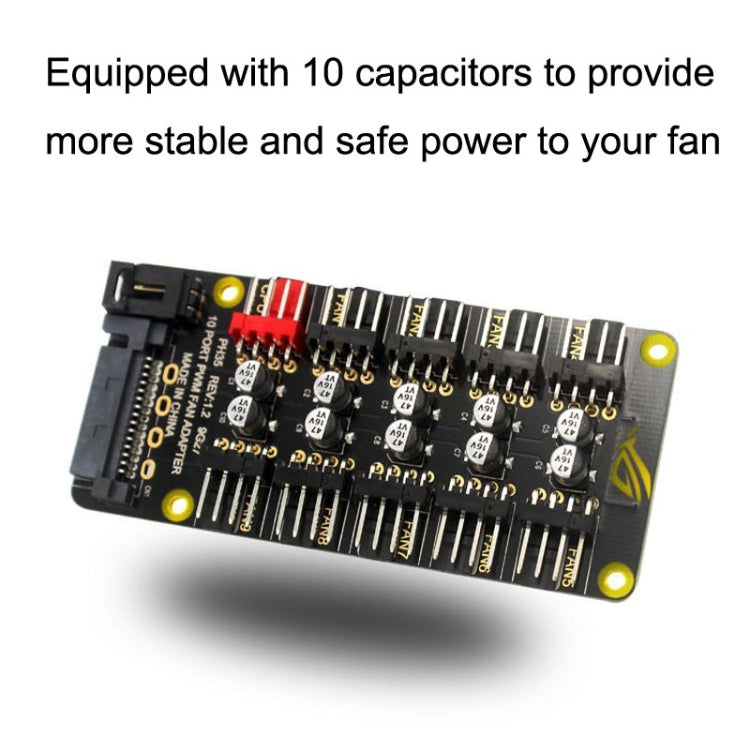 PWM Fan Hub Desktop Computer CPU Fan Expander Supports 3Pin&4Pin(Black) - Others by buy2fix | Online Shopping UK | buy2fix