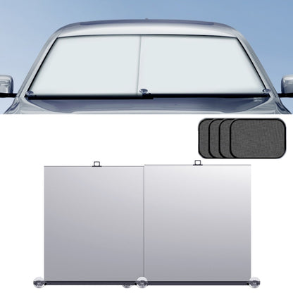 70-135cm+ 4 Mesh Side Curtain Car Front Windshield Retractable Sun Protection Sunshade Curtain - Window Foils & Solar Protection by buy2fix | Online Shopping UK | buy2fix