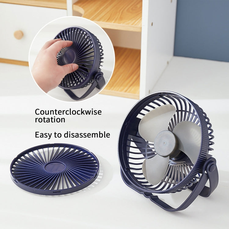 3-in-1 Electric Fan Wall Mounted Desktop Quiet Brushless Turbine Mini Fan, Style: USB Plug(Black) - Electric Fans by buy2fix | Online Shopping UK | buy2fix