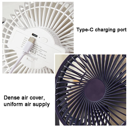 3-in-1 Electric Fan Wall Mounted Desktop Quiet Brushless Turbine Mini Fan, Style: USB Plug(Black) - Electric Fans by buy2fix | Online Shopping UK | buy2fix