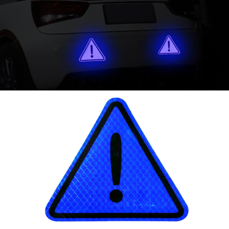 10pcs Car Tail Triangle Reflective Stickers Safety Warning Danger Signs Car Stickers(Blue) - Warning Sticker by buy2fix | Online Shopping UK | buy2fix