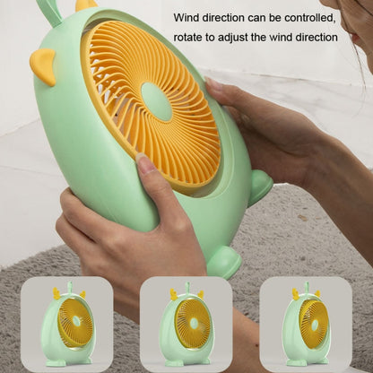 Dormitory Portable Animal Ear Desktop Electric Fan, Style: Charging Version Green - Electric Fans by buy2fix | Online Shopping UK | buy2fix