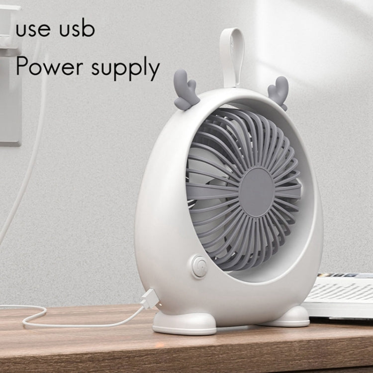 Dormitory Portable Animal Ear Desktop Electric Fan, Style: Charging Version Green - Electric Fans by buy2fix | Online Shopping UK | buy2fix