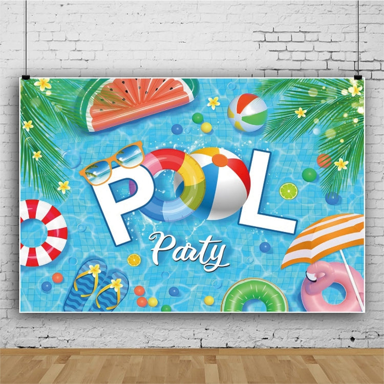 80x120cm Summer Pool Party Decoration Backdrop Swimming Ring Photography Background Cloth(11418495) -  by buy2fix | Online Shopping UK | buy2fix