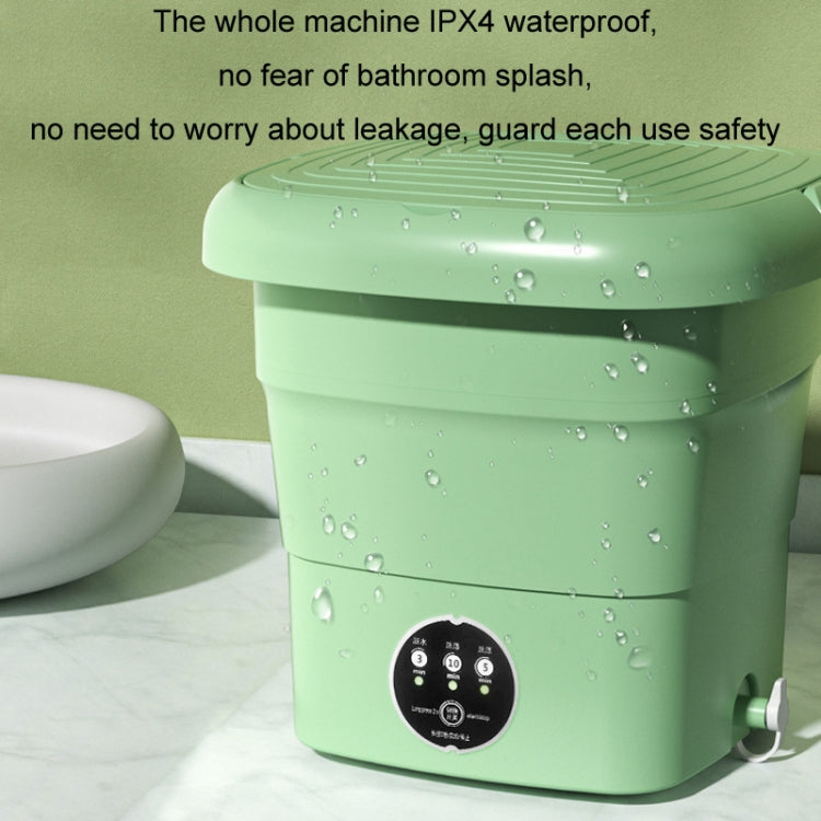 4.5L Mini Portable Folding Household Washing Machine Underwear Washer, Color: Fruit Green + Blue Light Antibacterial(US Plug) - Washing Machines & Accessories by buy2fix | Online Shopping UK | buy2fix