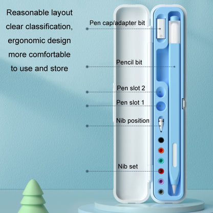 For Apple Pencil 1/2 Capacitance Pen Adapter Accessory Storage Box(Green) - Pencil Accessories by buy2fix | Online Shopping UK | buy2fix