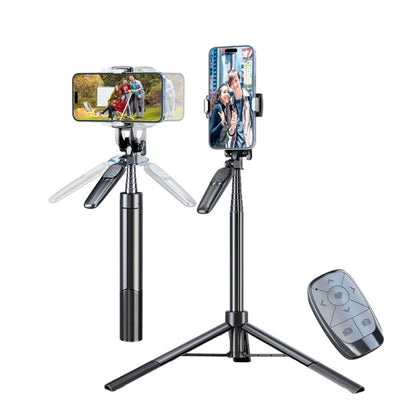 Pixel ST2 1.6m Anti Shake Selfie Stick Head Tripod Handheld Portable Folding Remote Control Outdoor Photo Stands(With Bluetooth Remote Control) - Selfie Sticks by Pixel | Online Shopping UK | buy2fix