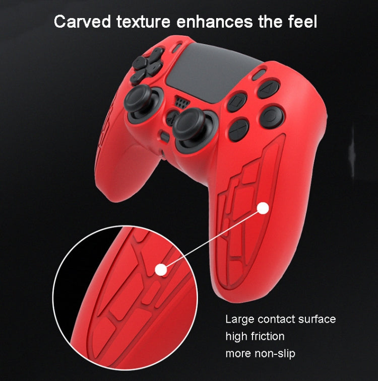 For PS5 Gamepad Silicone Case Non-slip Texture Thickened Protective Cover(Blue) - Cases by buy2fix | Online Shopping UK | buy2fix