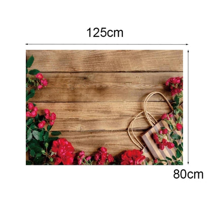 1.25x0.8m Wood Grain Flower Branch Props 3D Simulation Photography Background Cloth, Style: C-4036 - Wood Floor by buy2fix | Online Shopping UK | buy2fix