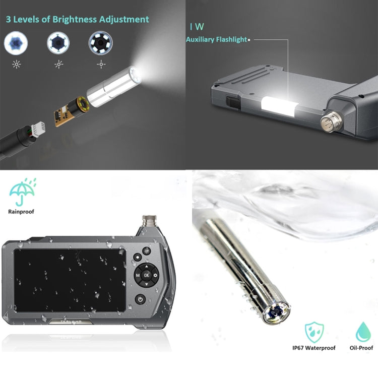 TESLONG NTS450A 4.5-inch Screen Industrial Handheld Endoscope with Light, Speci: 7.6mm Lens-3m -  by TESLONG | Online Shopping UK | buy2fix