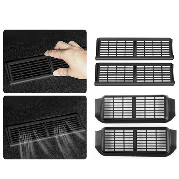 For Tesla Model Y 1pair Car Under-seat Vent Protection Cover Decoration Accessories - Air Conditioning System by buy2fix | Online Shopping UK | buy2fix