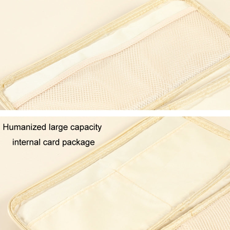 Car Sun Visor Multifunctional Storage Bag Glasses ID Holder(Beige) - Sunglasses & Glasses Clips by buy2fix | Online Shopping UK | buy2fix