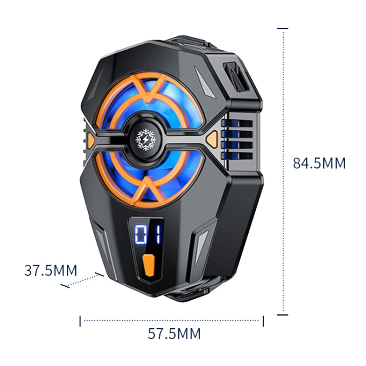 J20 Three-speed Adjustable Semiconductor Refrigeration Mobile Phone Radiator, Style: Digital Display Model - Cooling Fan Radiator by buy2fix | Online Shopping UK | buy2fix