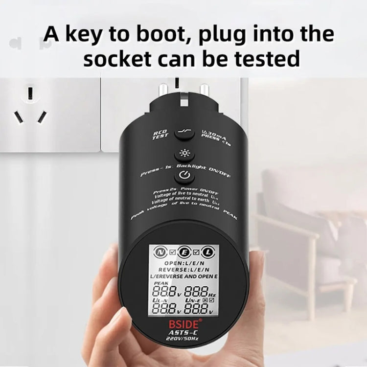 BSIDE ASTS Circuit Analyzer Plug Power Tester UK Plug - Current & Voltage Tester by BSIDE | Online Shopping UK | buy2fix