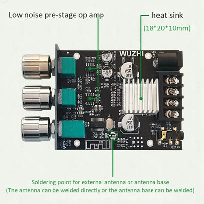 ZK-502MT 50W x 2 2.0 Stereo Bluetooth Audio Digital HIFI Power Pipe Module - Breadboard / Amplifier Board by buy2fix | Online Shopping UK | buy2fix