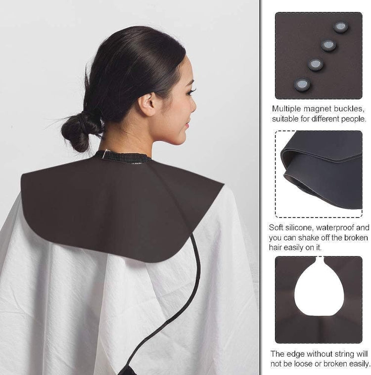 Hair Cutting Adjustable Shawl Capes Silicone Hairdressing Pad Neck Wrap Guard for Salon, Spec: Small Gray - Hair Trimmer by buy2fix | Online Shopping UK | buy2fix