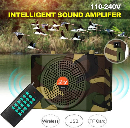 25W  Bluetooth Voice Amplifier Bird Hunting Speaker Supports USB/TF/FM 1000m Remote Control UK Plug(Camouflage) - Midrange Speaker & Frequency Divider by buy2fix | Online Shopping UK | buy2fix